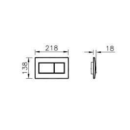 Кнопка слива инсталляций VitrA 720-0180EXP глянцевый хром